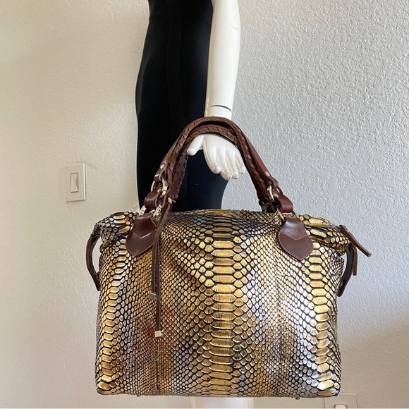 Pauric Sweeney gold Python Bag - Picture 11 of 14
